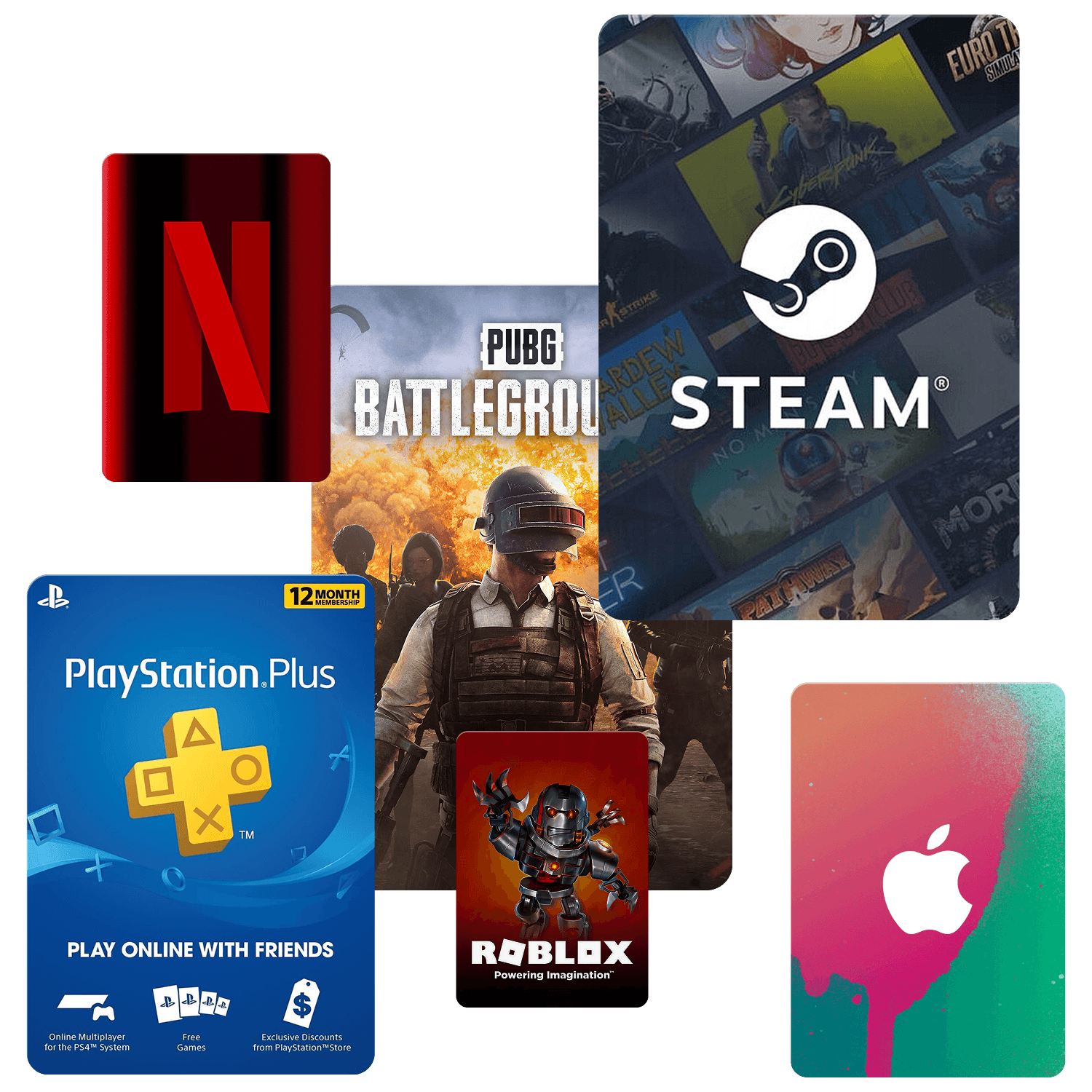 Bulk gift card supply — Netflix, Steam, PlayStation, Roblox, Apple and more